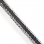 Non magnetic Hematite Beads, Hexagon Rondelle, 8x4mm, 100pcs/strand, black, Grade A, Hole:Approx 1.2mm, Length:Approx 16 Inch, Sold By Strand